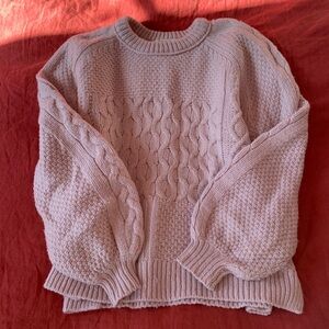 Madewell Blush Cable Knit Sweater
